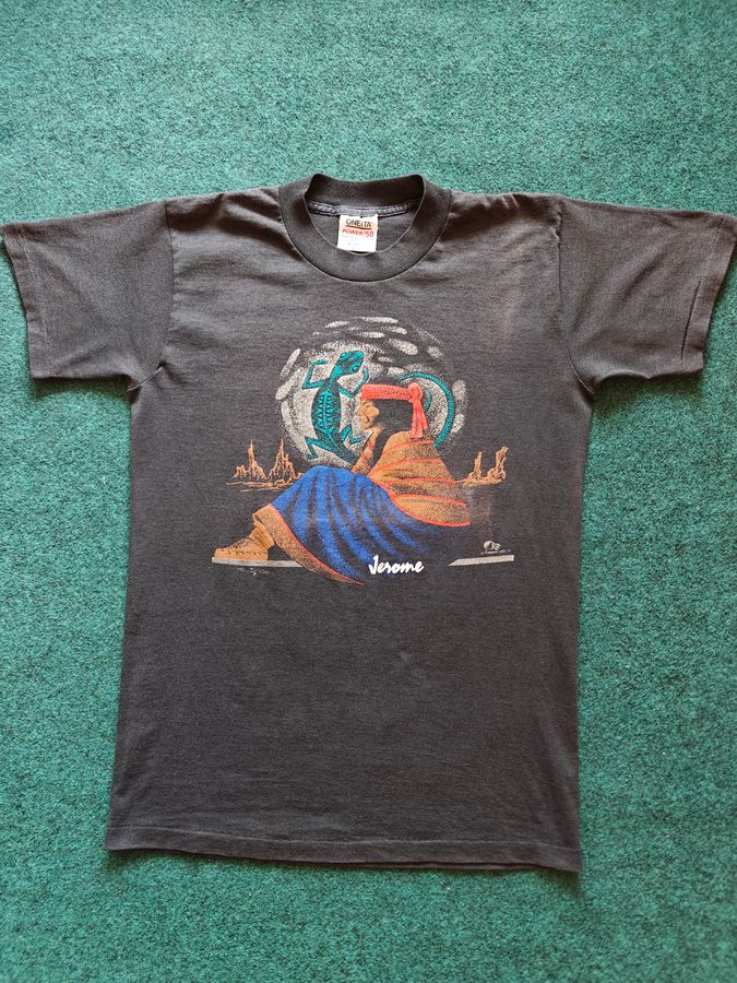 Oneita Power 50  -  1990s Arizona Tribal Native - Jerome Graphic Vintage T-Shirt