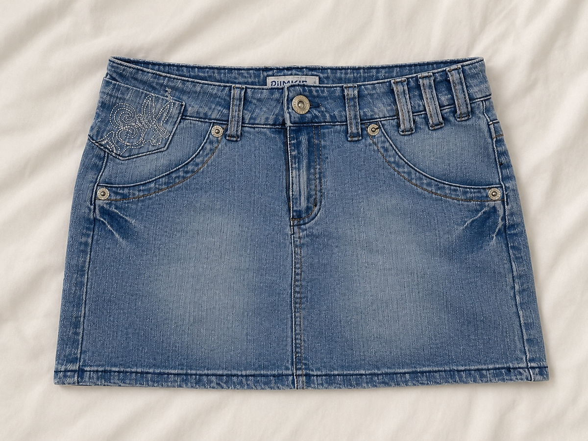 Blue Denim Mini Skirt