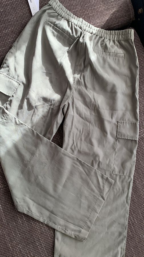 Aqua Cargo Pleated Pants