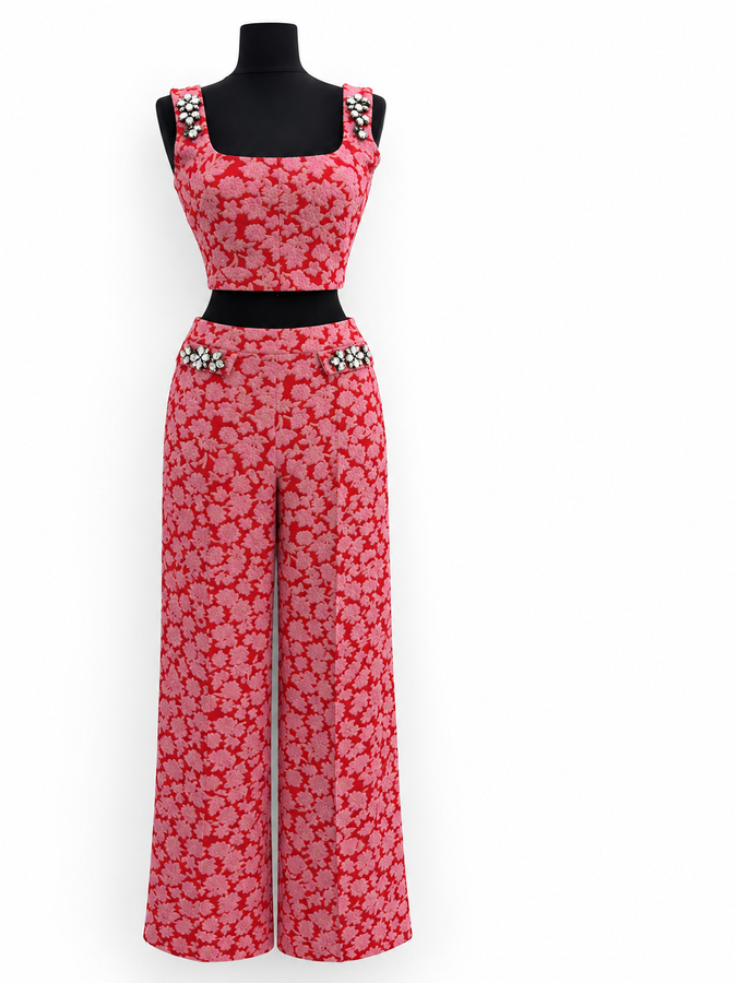 Red Floral Set