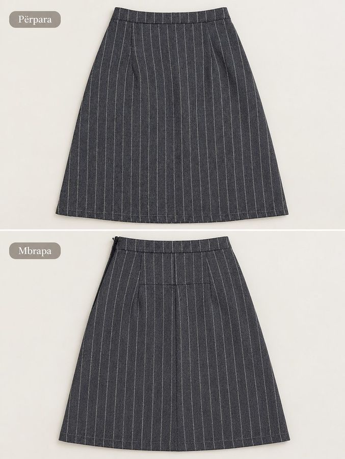 Gray Striped Skirt