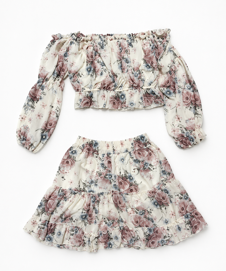 Floral Ruffle Two-Piece Set