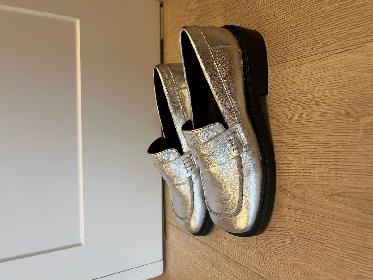 Silver loafers 