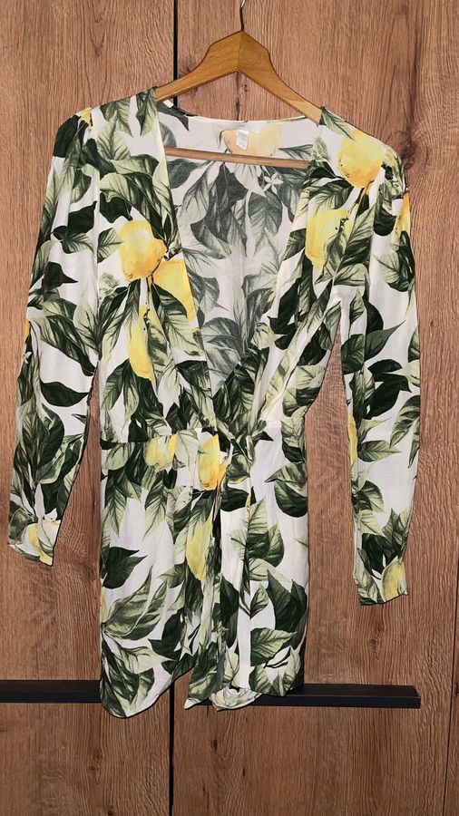 H&M Tropical Print V-Neck Romper