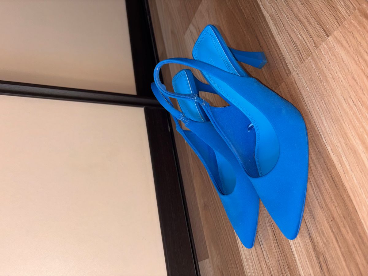 Blue summer heels
