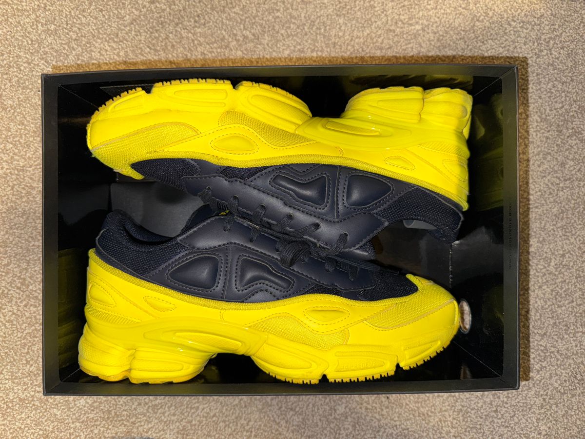 Adidas X Raf Simons Ozweego Navy and Yellow