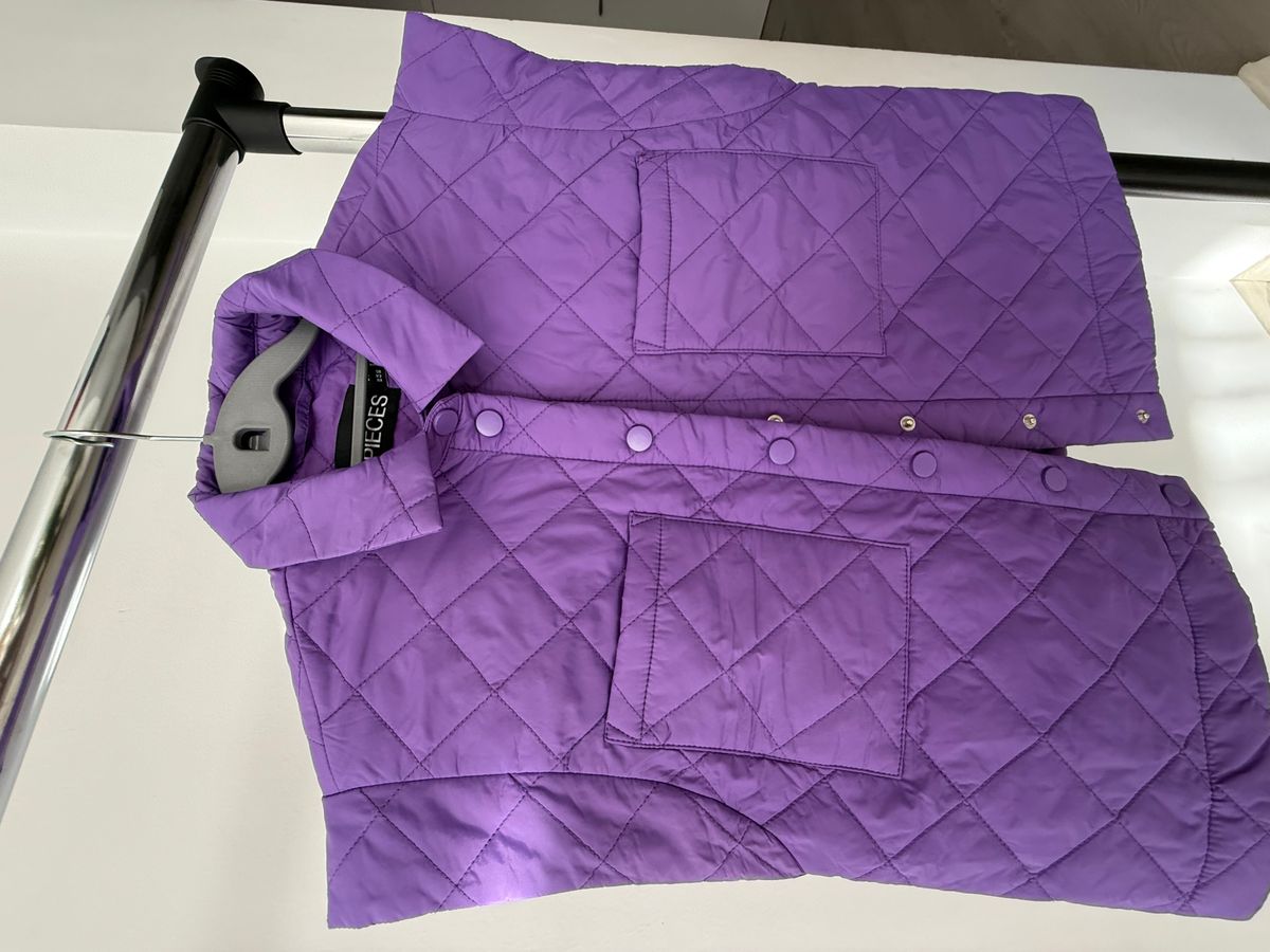 Lilac Pocket Front Woven Vest