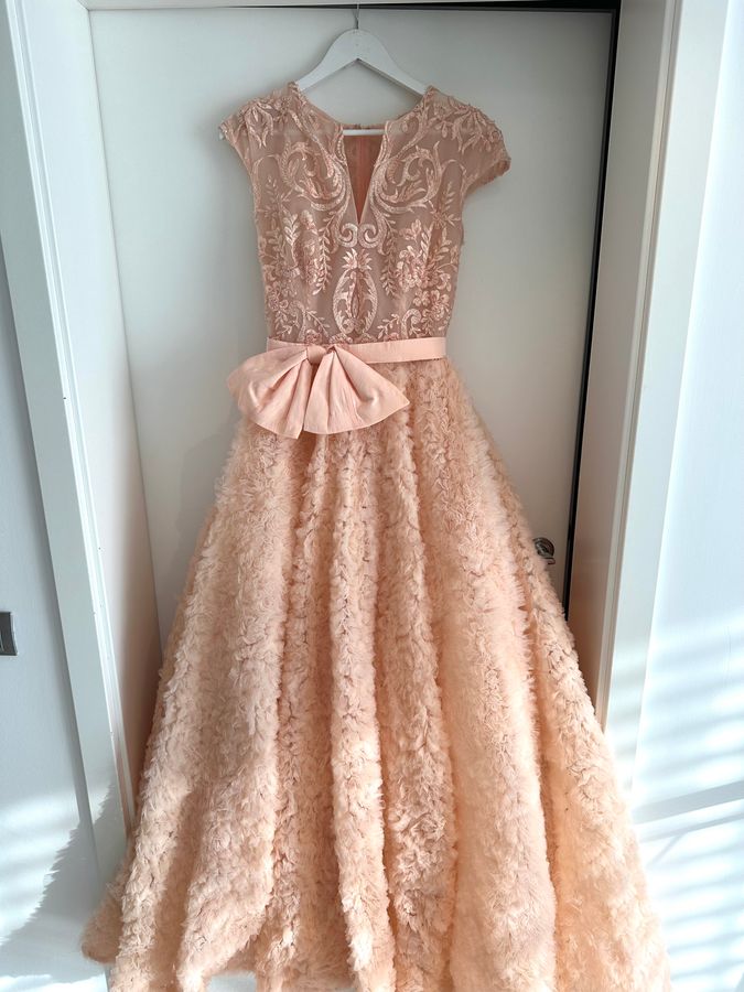 Teuta Matoshi Peach Long Dress