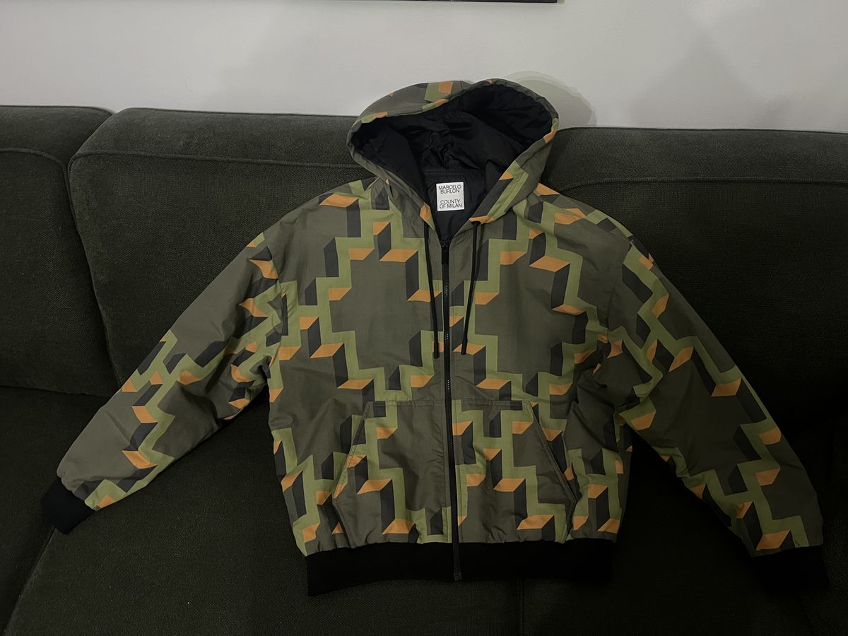Marcelo Burlon Army Orange Hoded Jacket