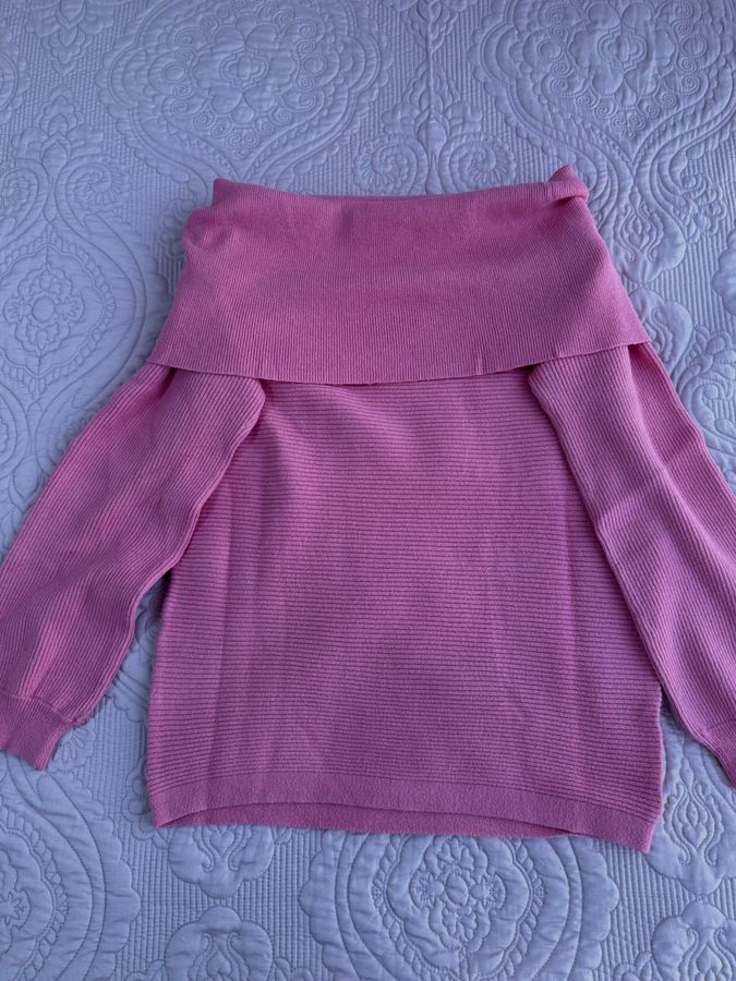 Triko femrash roze off-shoulder