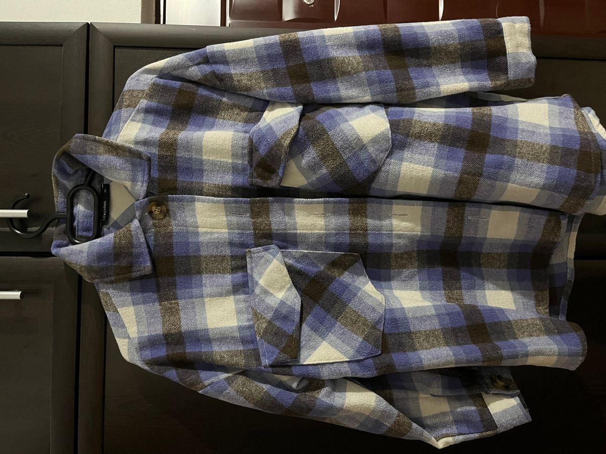 Plaid flannel shacket