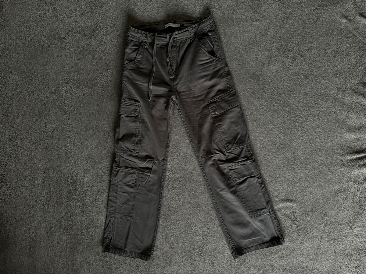 Bershka gray cargo pants