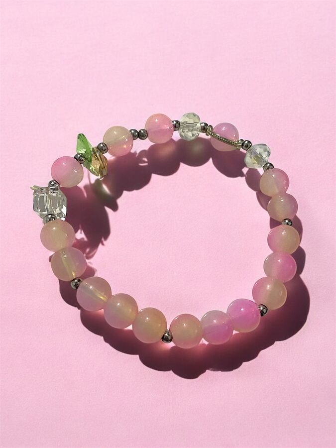 Cute Pink and Pastel Beaded Bracelet