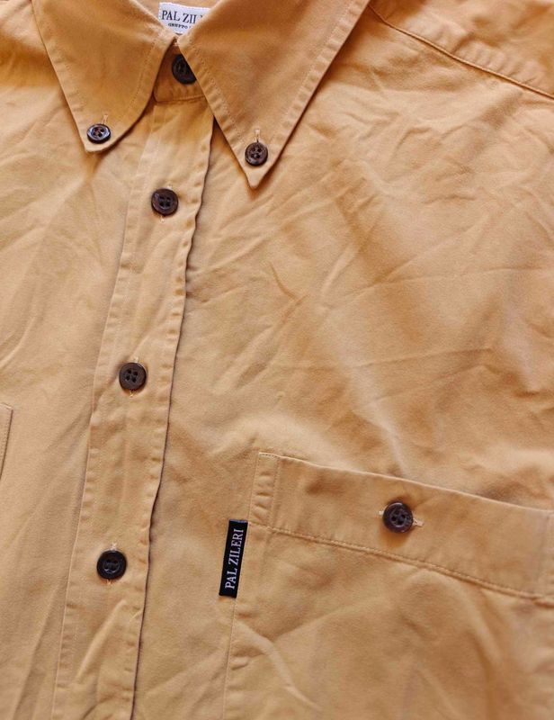PAL ZILERI  - Men's Shirt Button-Down Mustard-Yellow 5