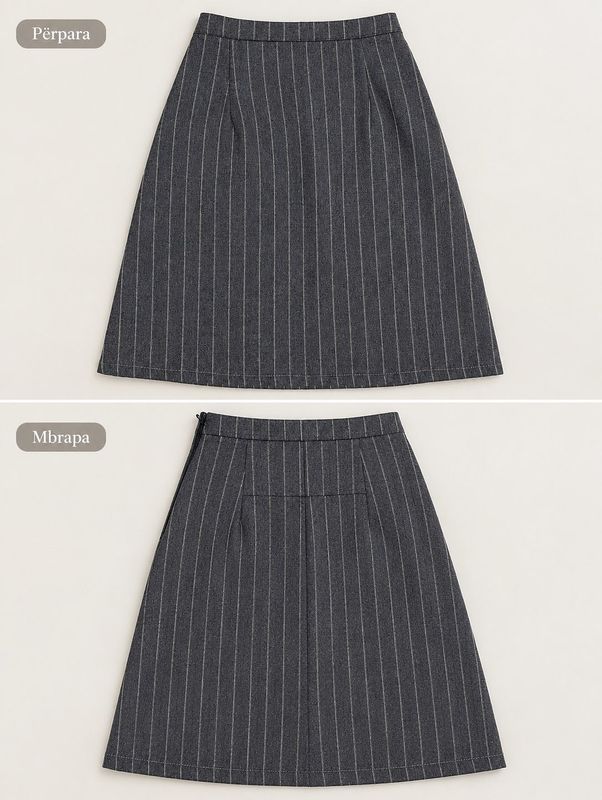 Gray Striped Skirt 1