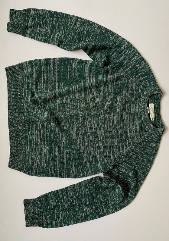 Green Marled Knit Sweater by L.O.G.G 1