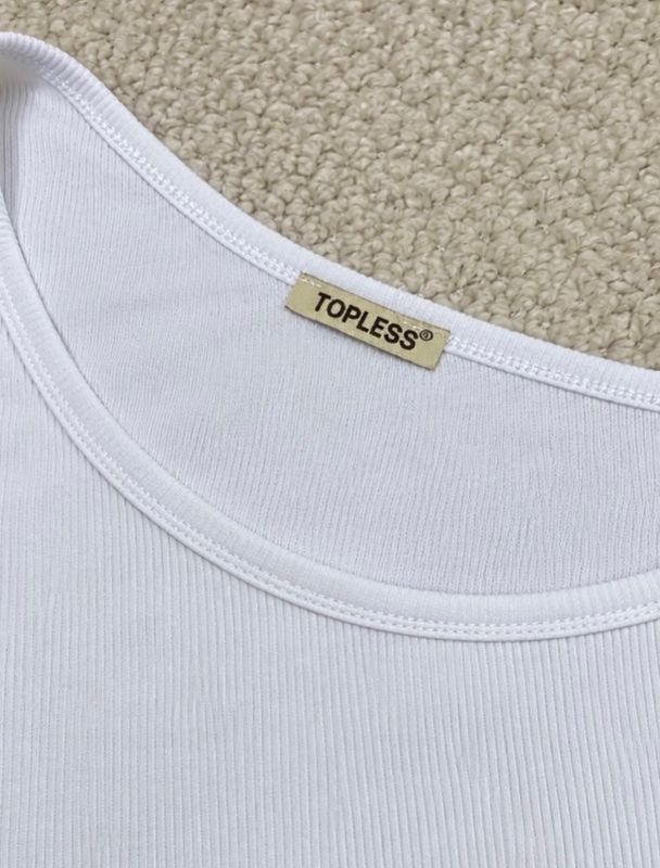 White Cropped Off-Shoulder Top 2