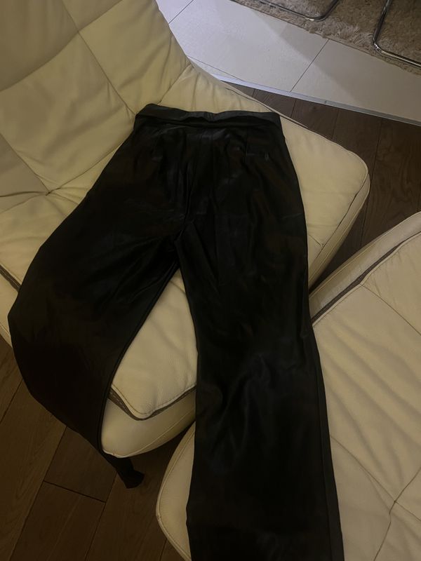 Vintage Y2K Faux Leather Flare Pants 2