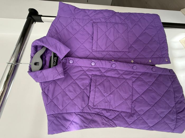 Lilac Pocket Front Woven Vest 1