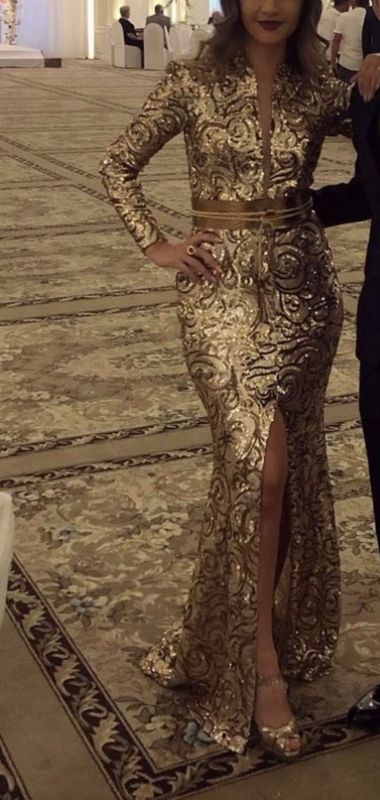 Long Gold Dress by Teuta Matoshi Duriqi 3