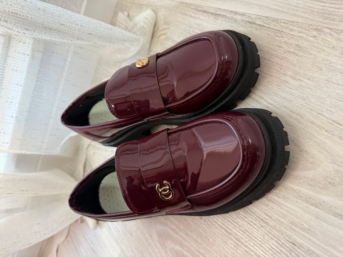 Burgundy Patent Loafers 3