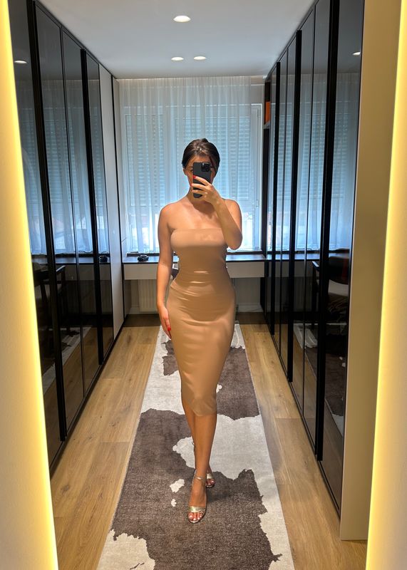 Norma Kamali Nude Dress 2