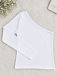 White Cropped Off-Shoulder Top 1