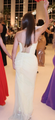 Elegant Pale Yellow Ruched Evening Gown 3