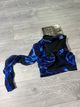 Asymmetrical Mesh Long Sleeve Top – Blue Flame Print 2