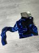Asymmetrical Mesh Long Sleeve Top – Blue Flame Print 1
