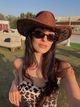 1pc Unisex Cowboy Rider Style Sun Hat, Outdoor Travel UV Protection Cap, Stage Performance Headwear 1