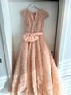 Teuta Matoshi Peach Long Dress 1