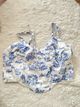 Bershka Floral Corset Crop Top 1